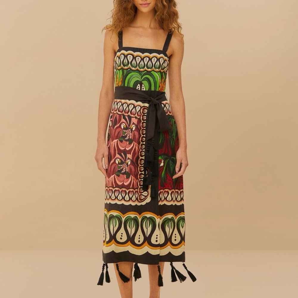 NWT FARM Rio Midi Dress